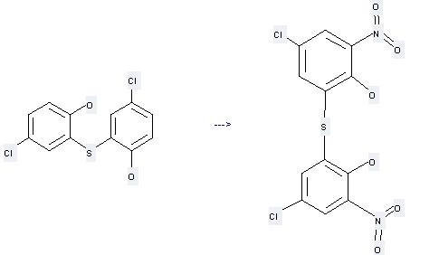 2,2'-Thiobis(4-chlorophenol) can be used to produce 4,4'-dichloro-6,6'-dinitro-2,2'-sulfanediyl-di-phenol at the temperature of 20 °C